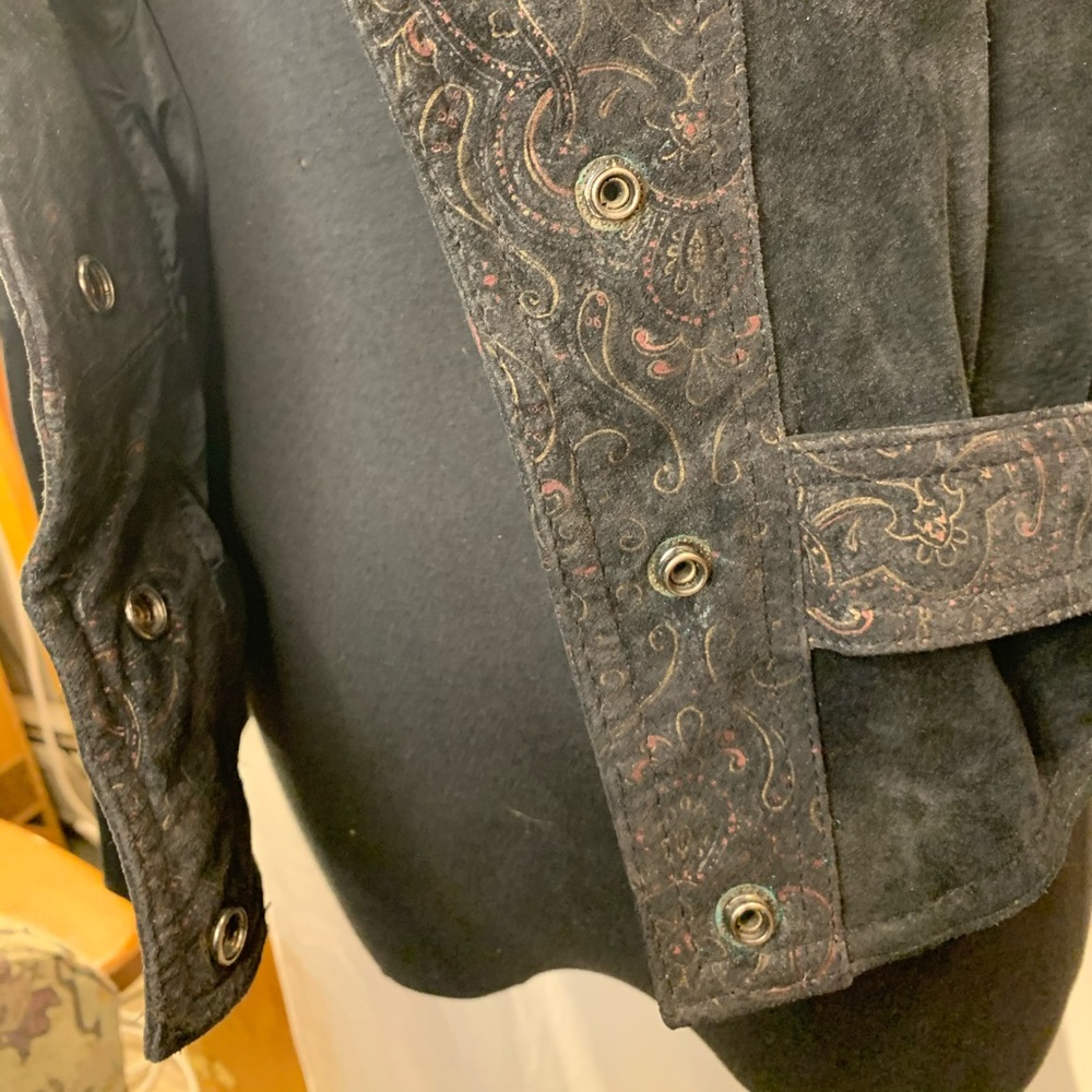 Vintage 80s suede jacket - Picture 6 of 11